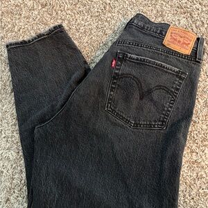 Levi's Black 501 Crop Jeans